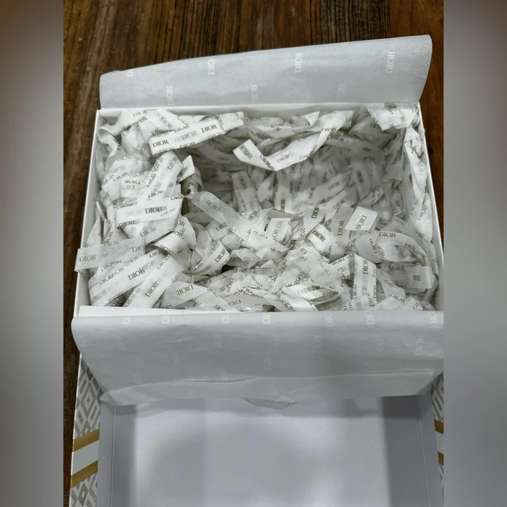 Dior White and Gold Embossed Decorative Box